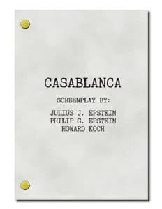 Must Read Filmmaking Casablanca Script