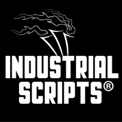 Industrial Scripts Logo: Script Doctor And Rewrite Services. Write a book. Blogger.