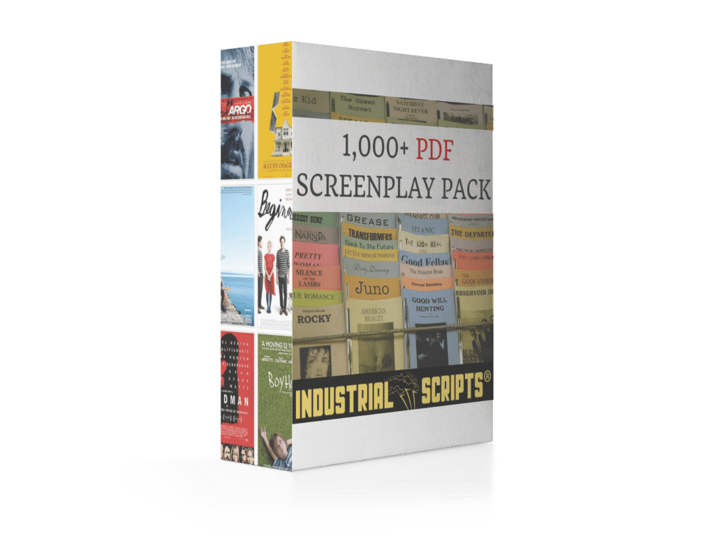 industrial scripts 1,000 PDF Screenplay pack part of the script reading course. 