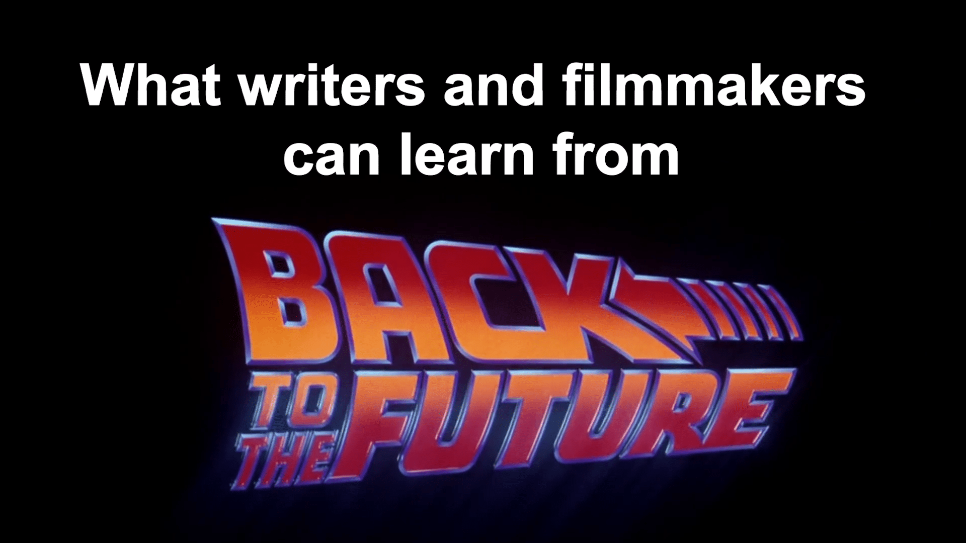 Back to the Future lessons